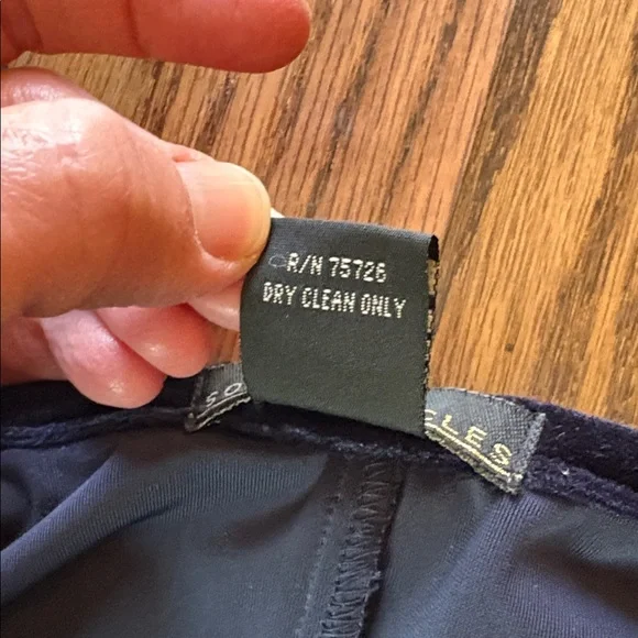 Vintage navy blue velvet sleeveless maxi dress with jacket size 6 - Picture 11 of 12